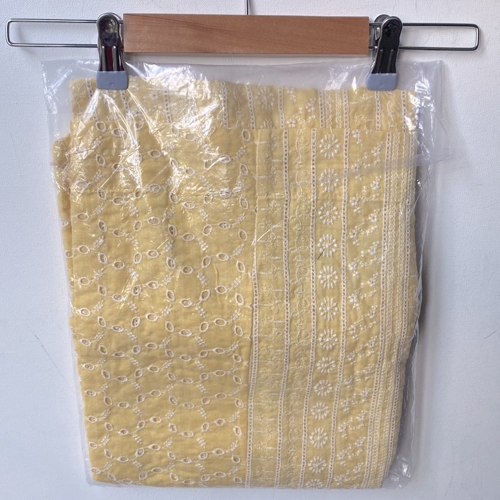 (A56) AREA STARS Luna Eyelet Embroidered Top, Color: Lemon, Size Large, NWT - Picture 9 of 9